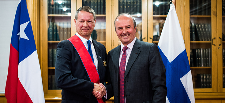 Secretario General encabezó despedida del Embajador de Finlandia en Chile