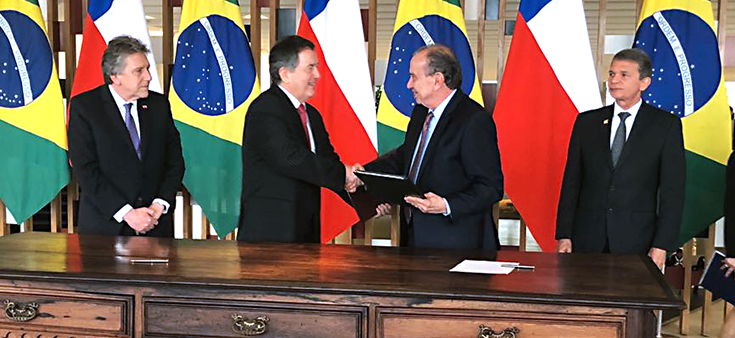 Canciller Ampuero califica como “hito histórico” primera reunión de mecanismo 2+2 realizada con Brasil