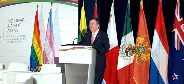 Canciller inaugura Conferencia Global de la Coalición por la Igualdad de Derechos