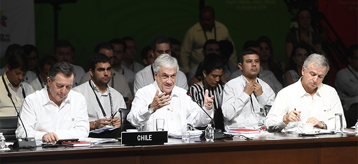 Canciller Ampuero acompaña a Presidente Piñera en XIII Cumbre de la Alianza del Pacífico