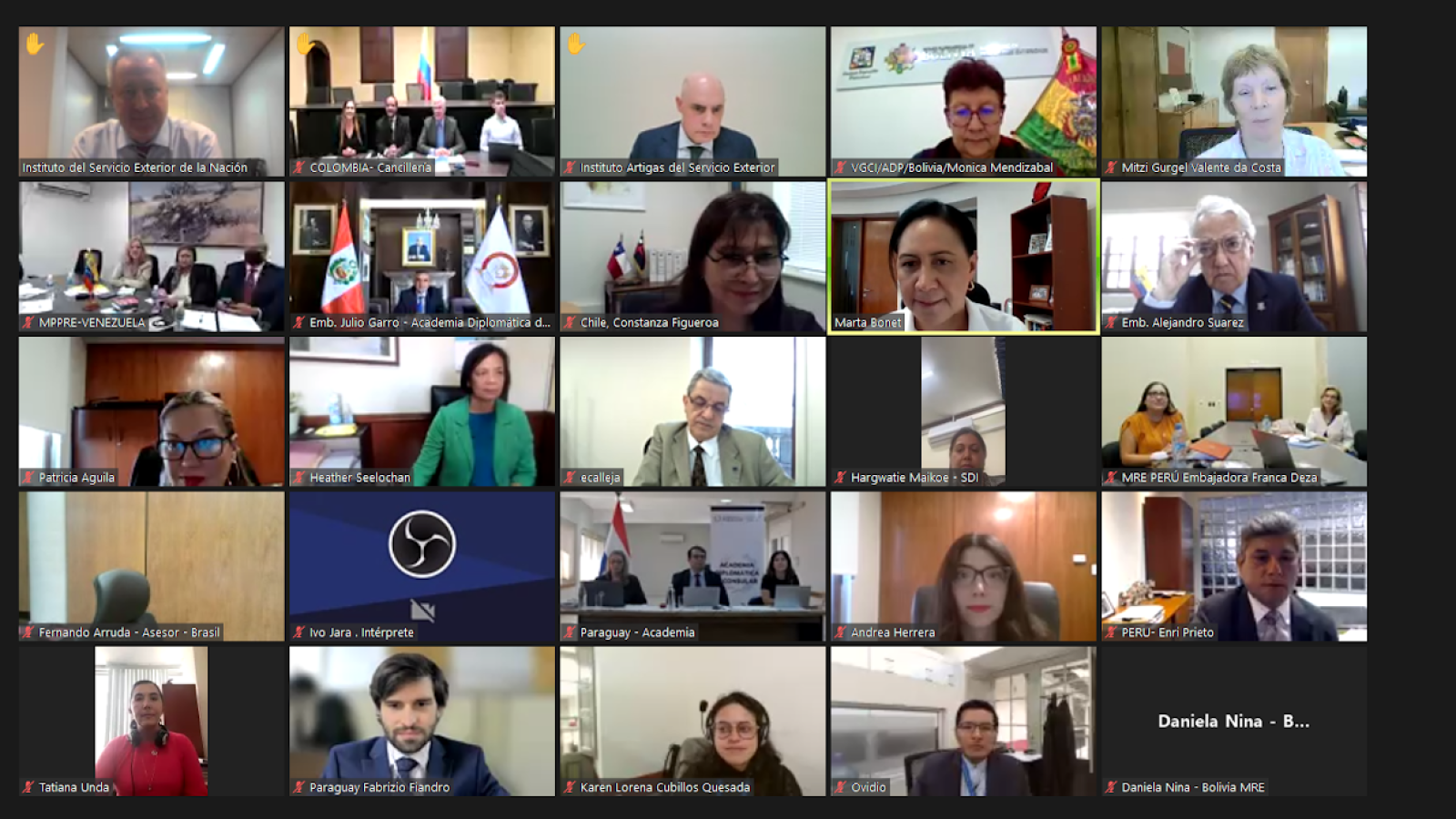 Chile lidera conversatorio en el marco del Consenso de Brasilia