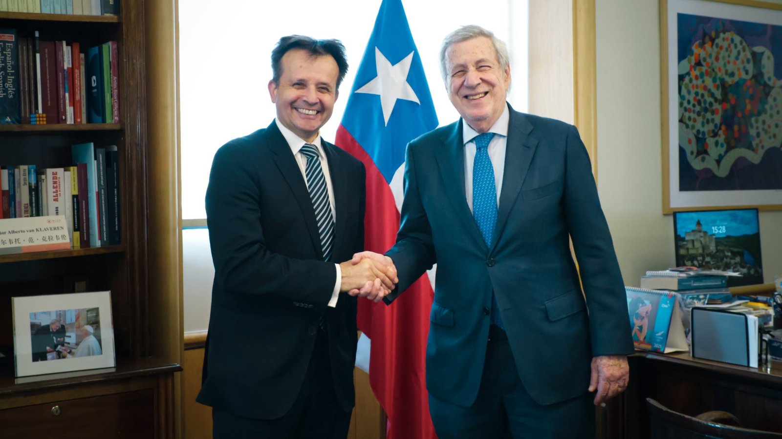 Canciller se reúne con el subsecretario de Comercio y Economía de Nueva Zelandia en el marco de los 80 años de relaciones diplomáticas