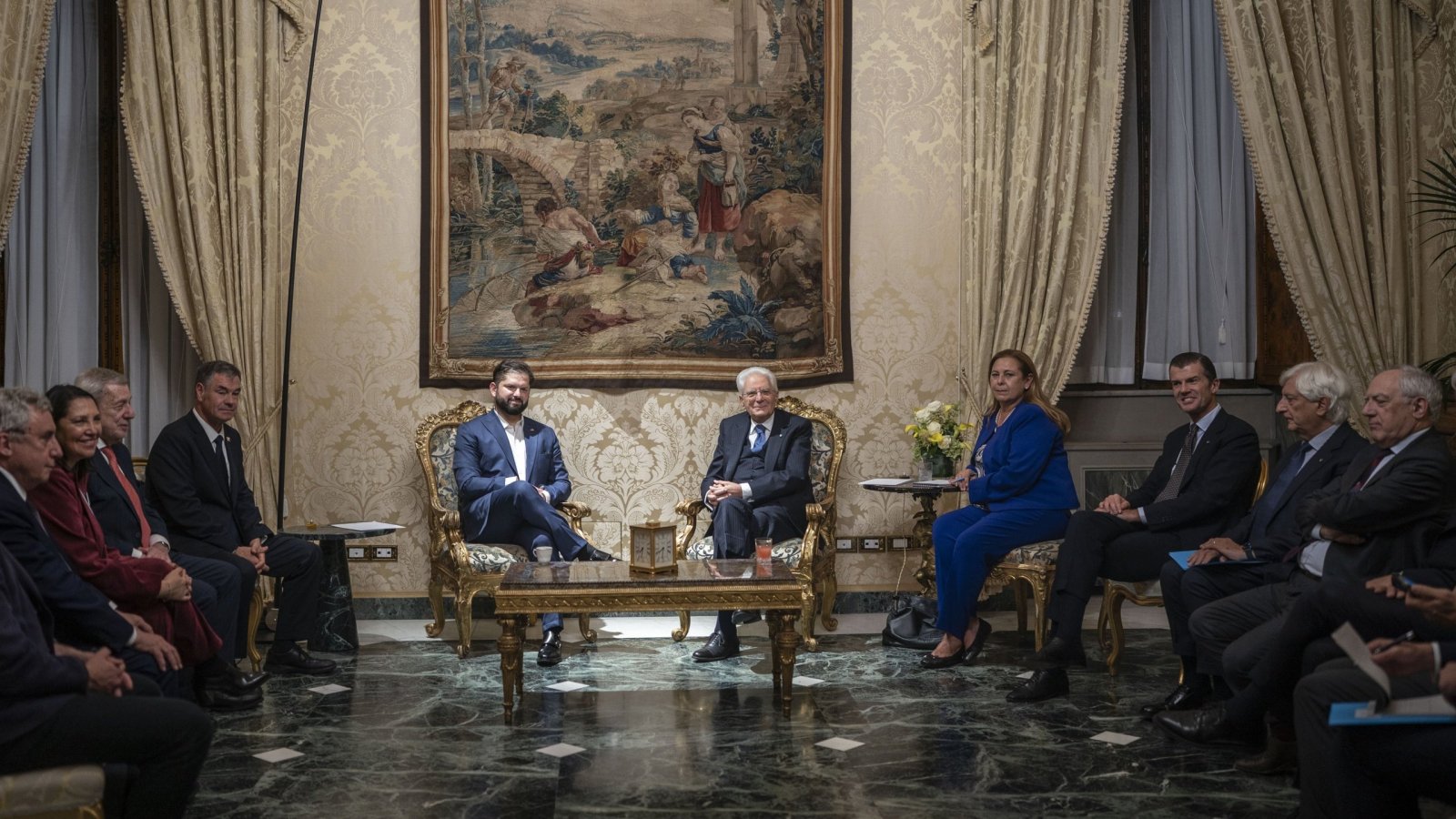 Ministro van Klaveren acompaña al Presidente Boric en la última jornada de su visita de trabajo en Italia