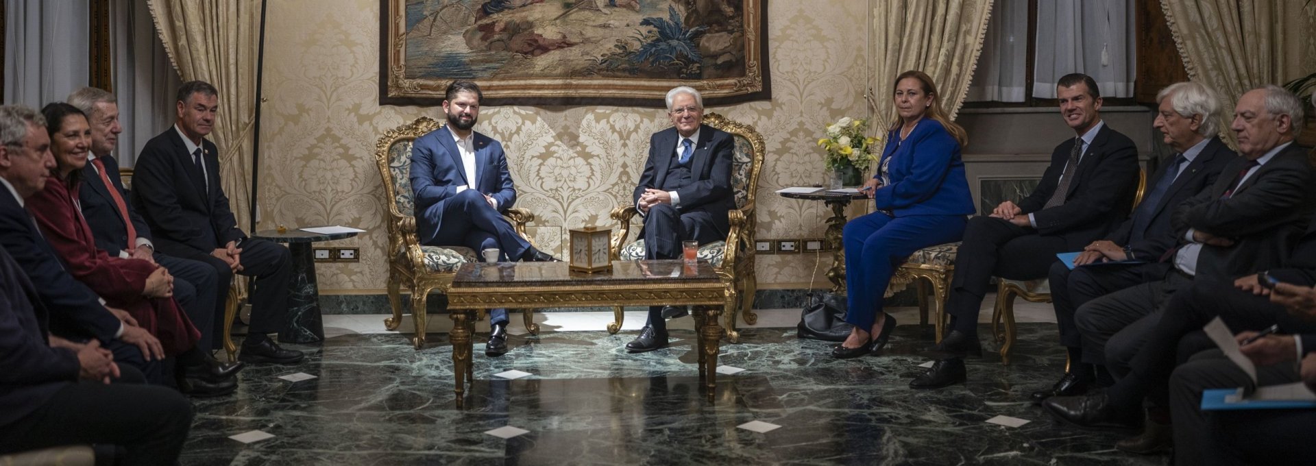 Ministro van Klaveren acompaña al Presidente Boric en la última jornada de su visita de trabajo en Italia