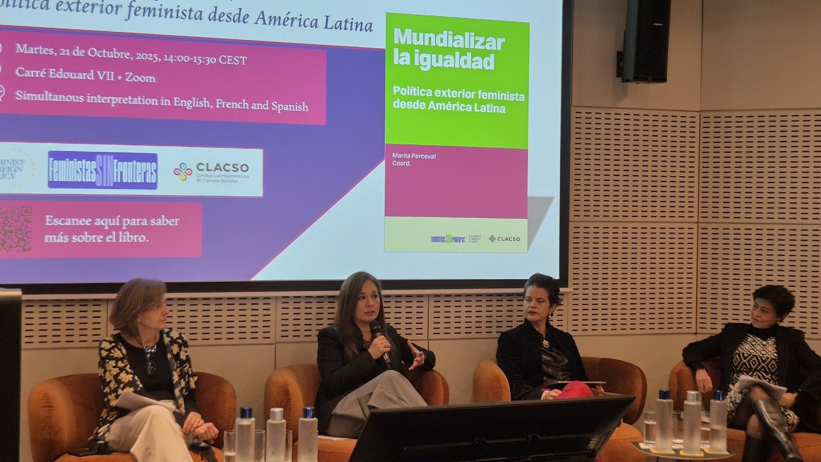 Subsecretaria sostiene reuniones en París y participa en lanzamiento de libro sobre política exterior feminista en América Latina