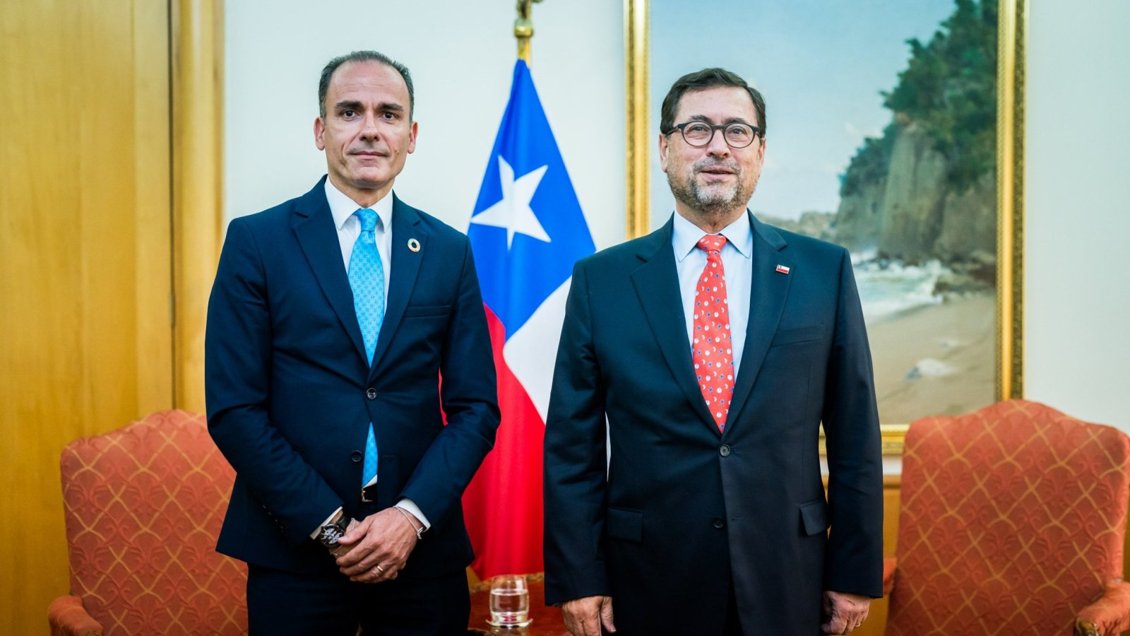 Ministro Pérez Mackenna se reúne con el director regional de la Oficina de la ONU contra la Droga y el Delito para facilitar la cooperación y su asistencia técnica