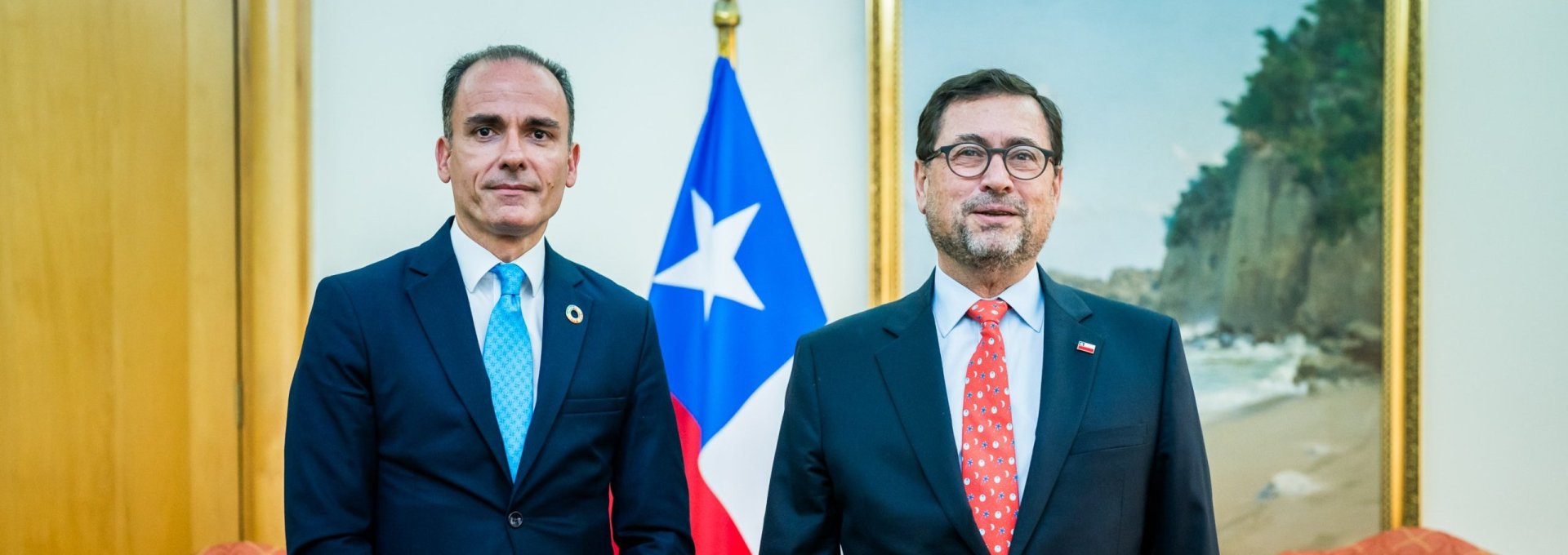 Ministro Pérez Mackenna se reúne con el director regional de la Oficina de la ONU contra la Droga y el Delito para facilitar la cooperación y su asistencia técnica