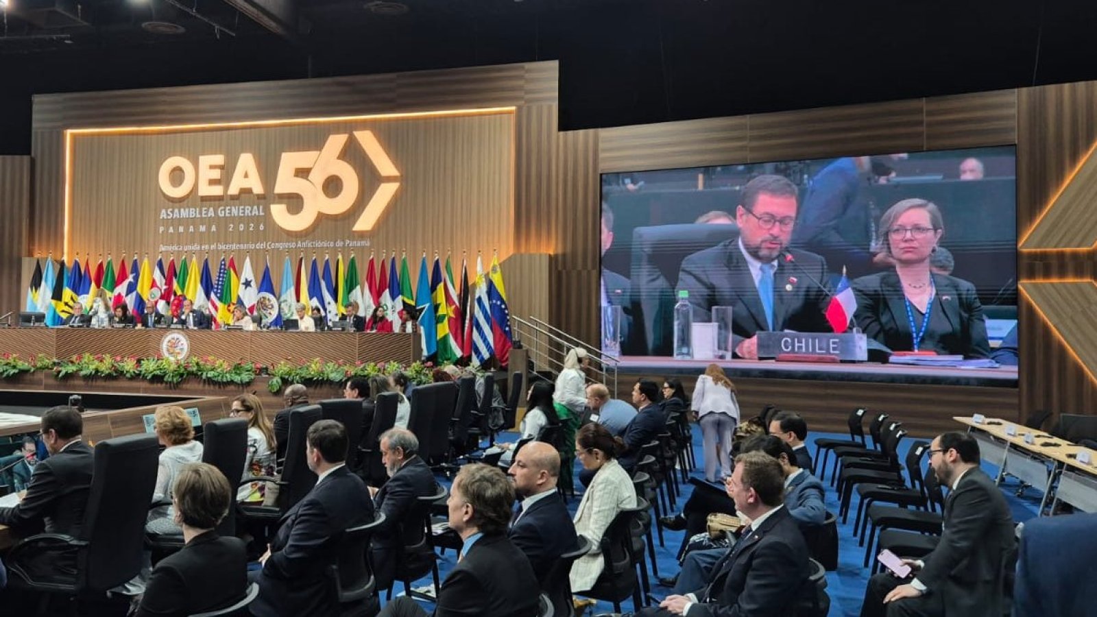 Ante la OEA, canciller llama a países a actuar unidos contra el crimen organizado y promueve candidatura de Chile para ser sede del Tratado de Alta Mar