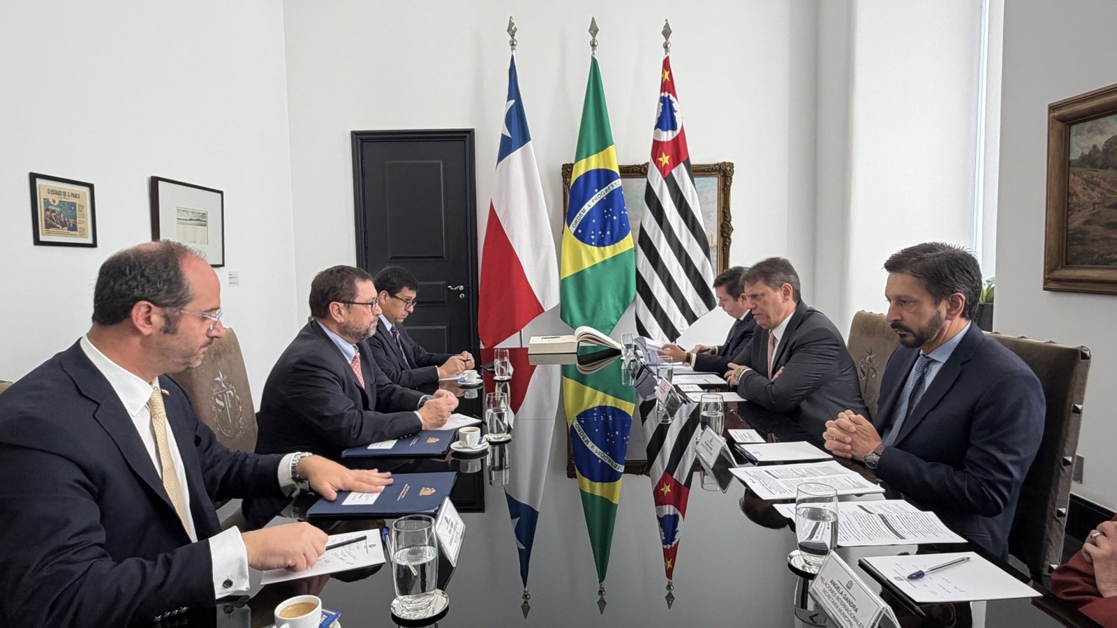 Canciller realiza saludo protocolar al gobernador y al alcalde de São Paulo en su visita a Brasil